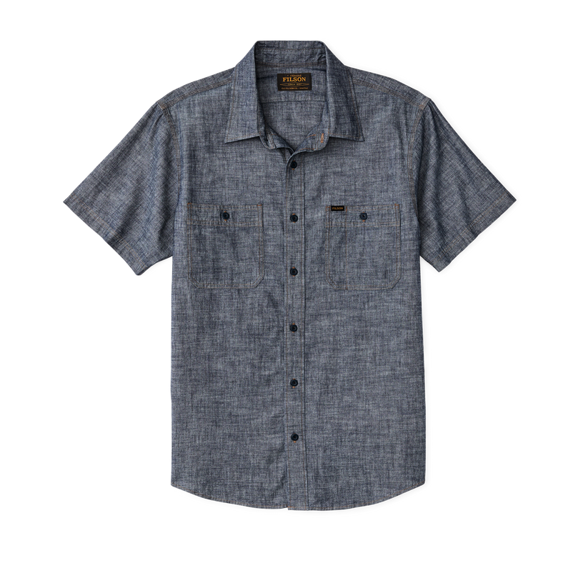 Filson Short Sleeve Chambray Shirt front