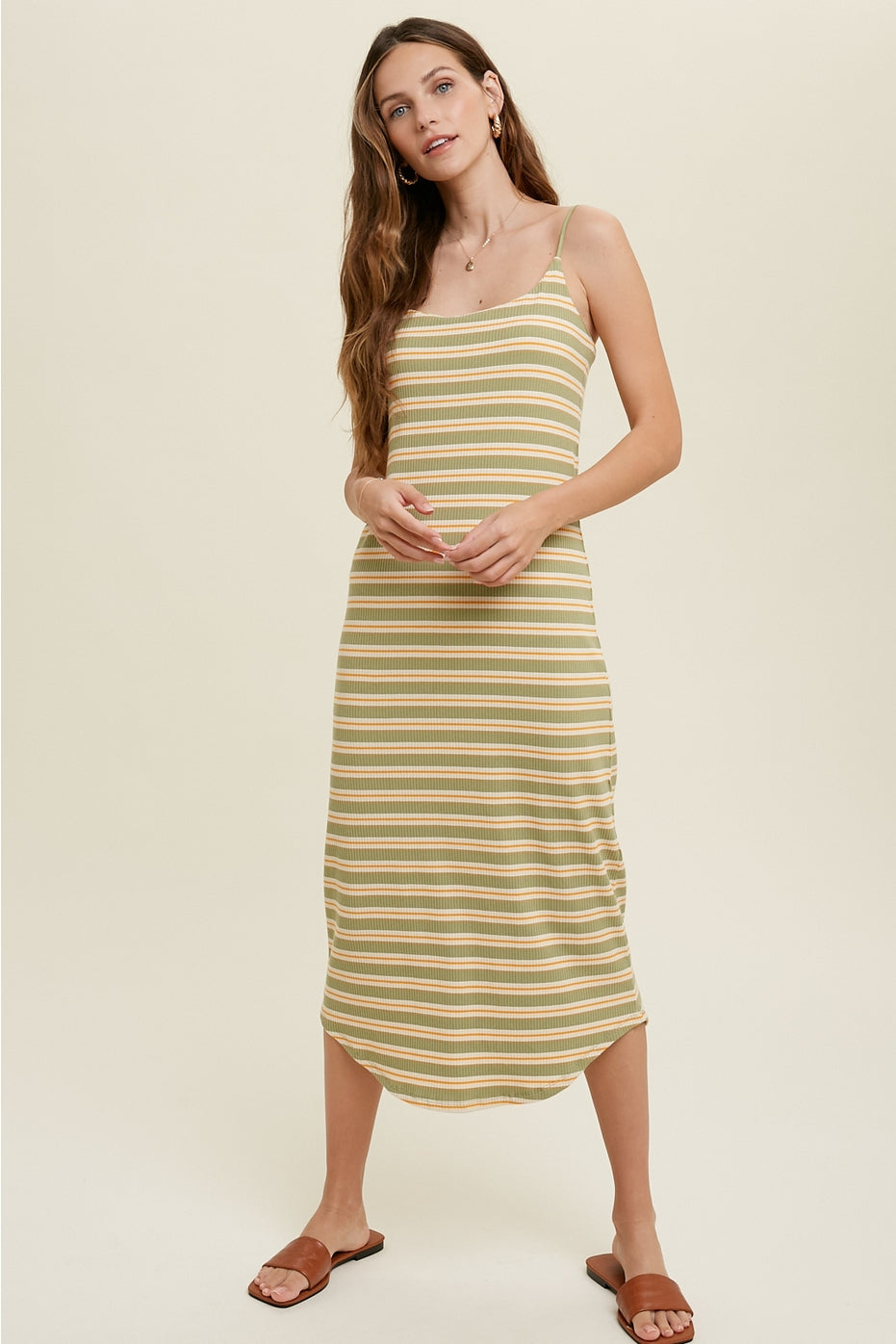 Hammock Striped Midi Dress