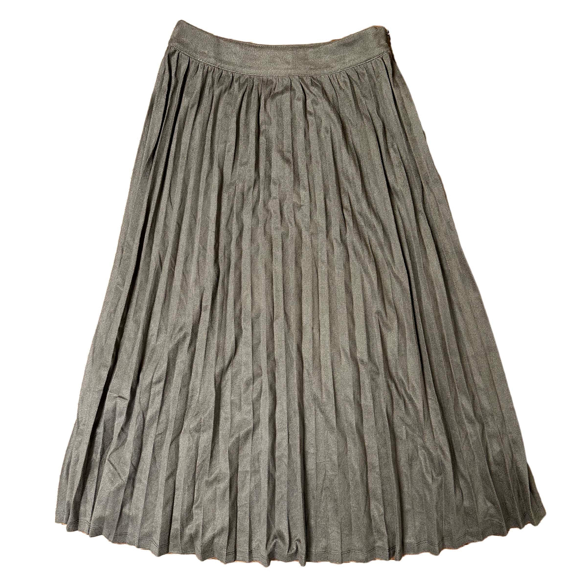 Emily Pleated Zip Midi Flare Skirt