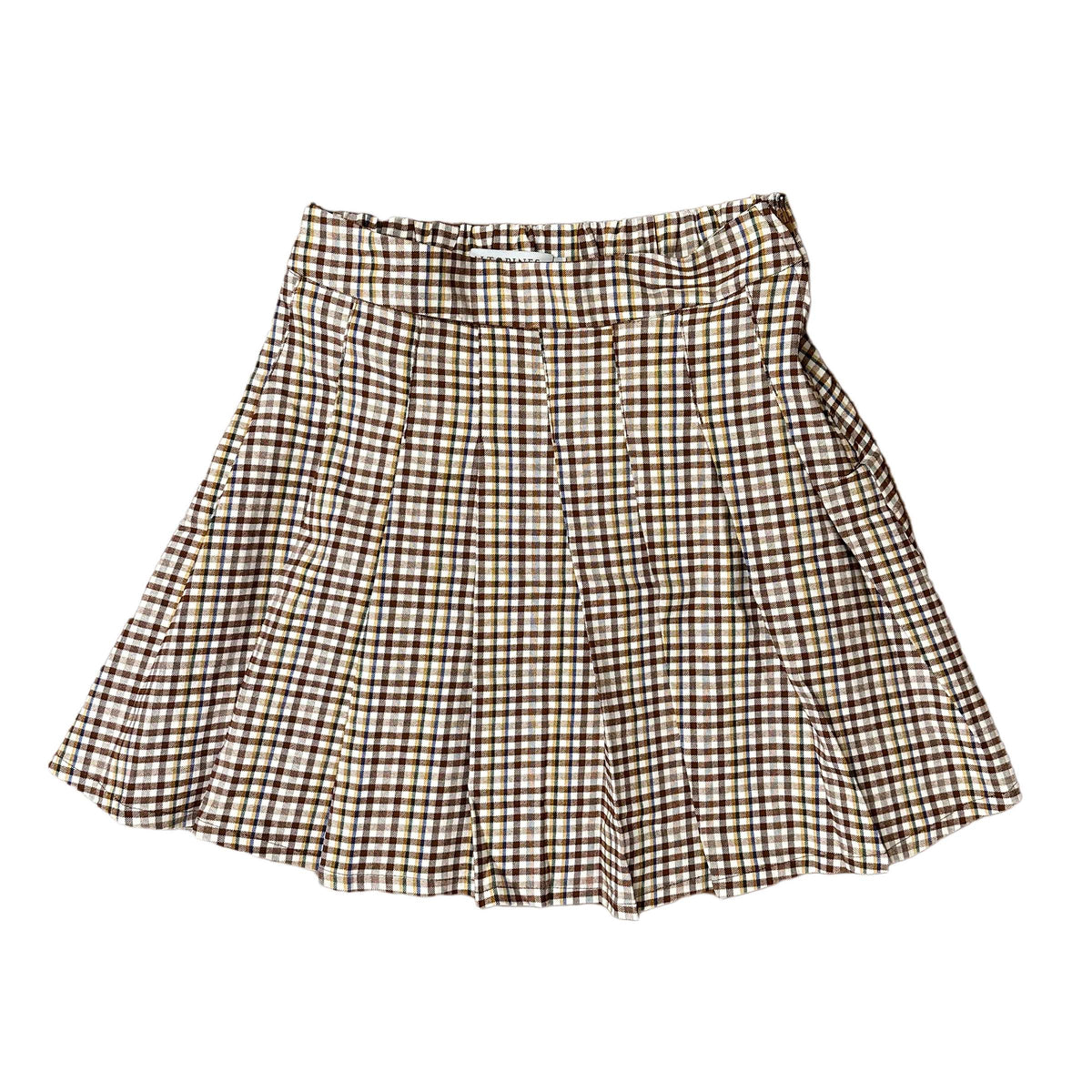 Corrine Plaid Pleated Mini Skirt