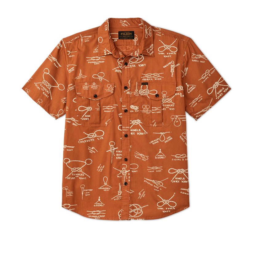 Filson's Washed Short Sleeve Feather Cotton Shirt front