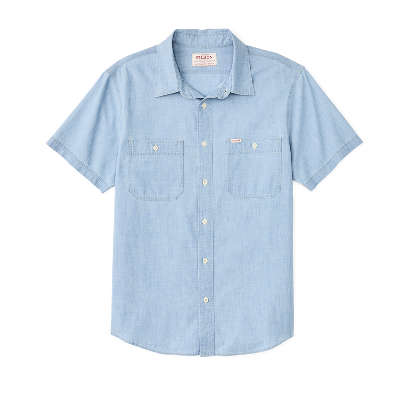 Filson Short Sleeve Chambray Shirt Front