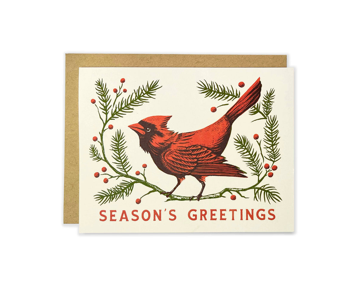 Winter Cardinal Season's Greeting Card