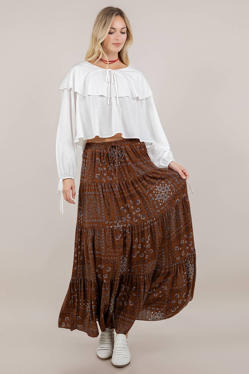 Kissimmee Tiered Maxi Skirt