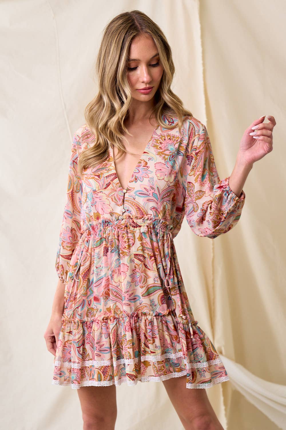 Paisley Floral Tier Dress