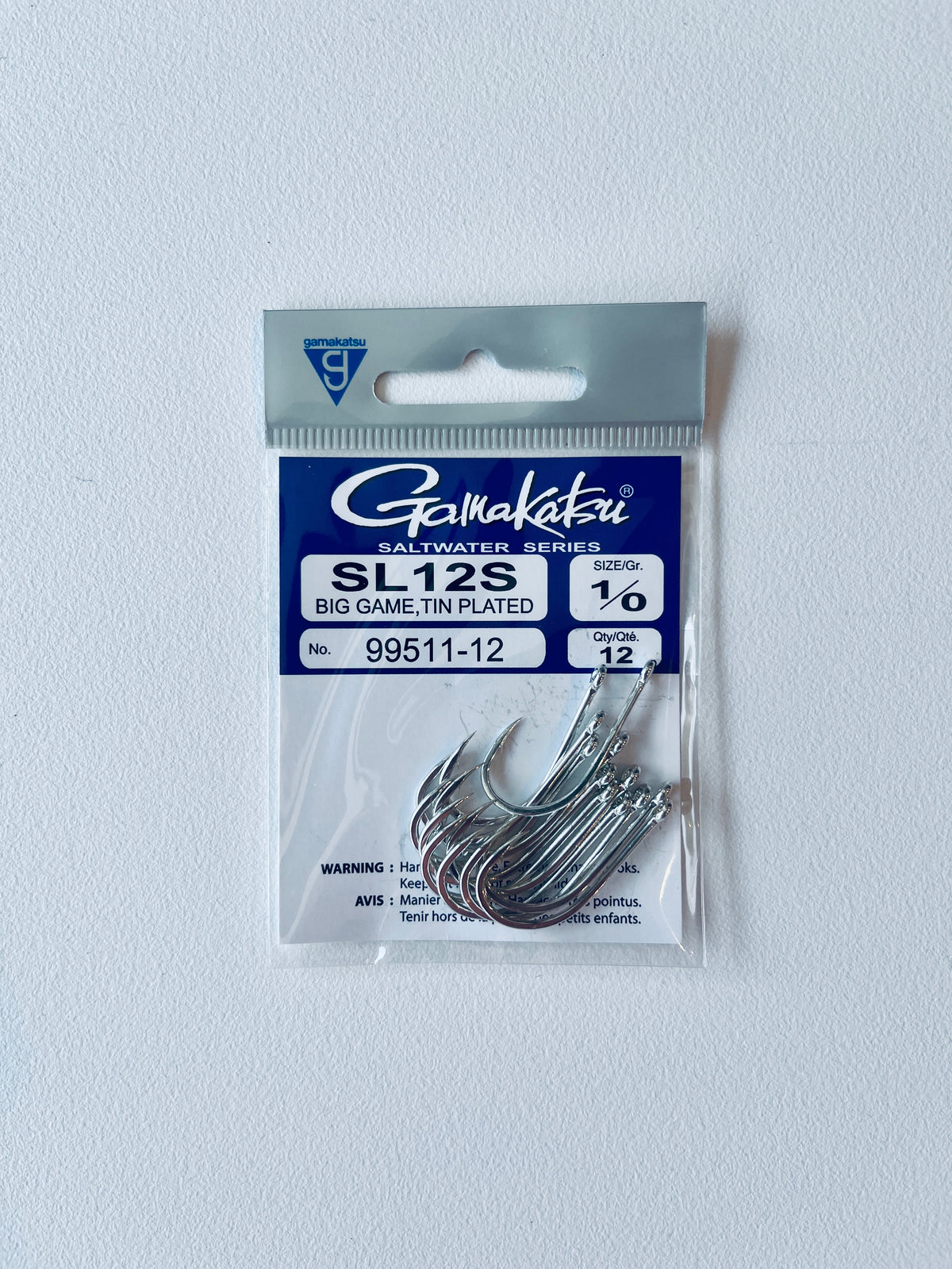 Gamakatsu SL12S Hooks Size 1/0
