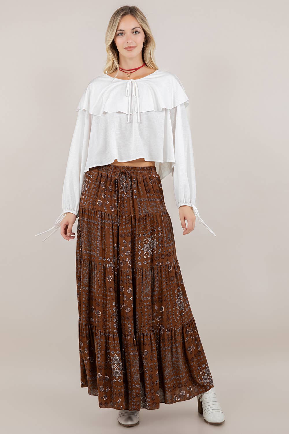 Kissimmee Tiered Maxi Skirt