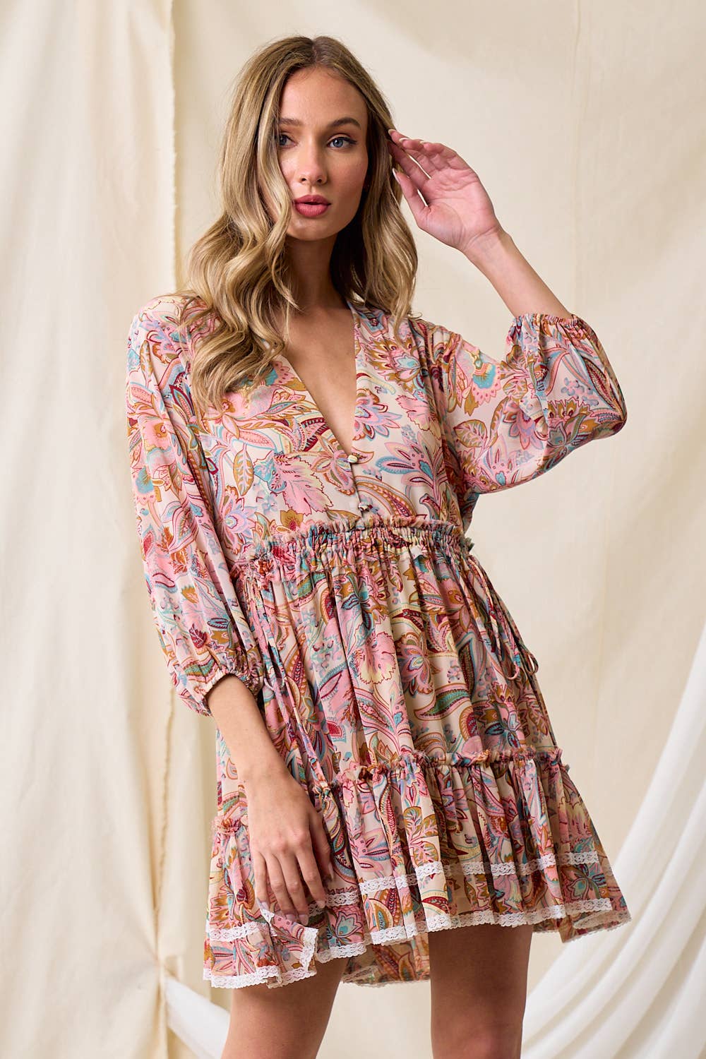 Paisley Floral Tier Dress