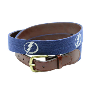 Smathers and Branson Tampa Bay Lightning NHL Needlepoint Belt Navy